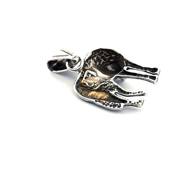 Vintage 925 Sterling Silver Wolf Pendant - Picture 5 of 9